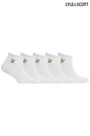Lyle & Scott White Socks Five Pack (251417) | £20