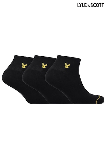 Autumn Home Decor Black Trainer Socks 3 Pack (251704) | £13