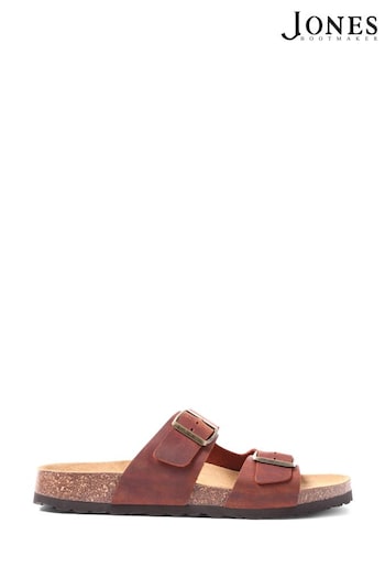 Jones Bootmaker Leather Brown T-stav Sandals (251839) | £59