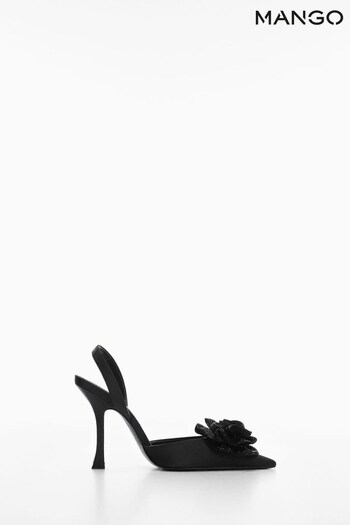 Mango Floral Rhinestone Black Puma Shoes (251895) | £60