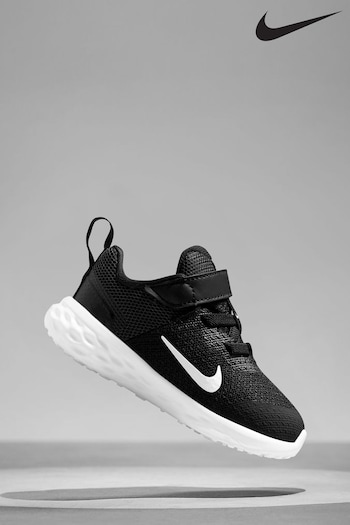Nike suede Black/White Revolution 6 Infant Trainers (251910) | £30