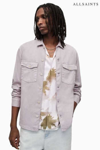 Allsaints Purple Spotter Long Sleeves Shirt (253595) | £99