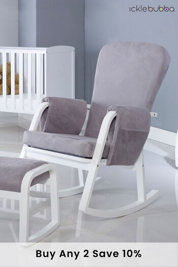 Ickle Bubba Grey Dursley Rocking Chair and Stool (253833) | £240