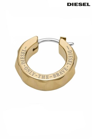 Diesel Jewellery Gents Gold Tone Steel Earrings (255095) | £39