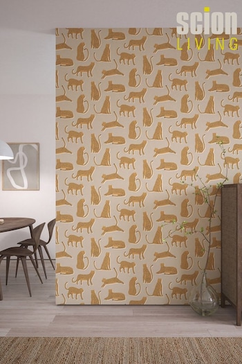 Scion Orange Lionel Cheetah Wallpaper Wallpaper (255127) | £49