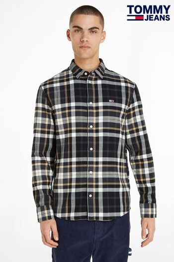 Tommy usa Jeans Check Black Shirt (255171) | £65