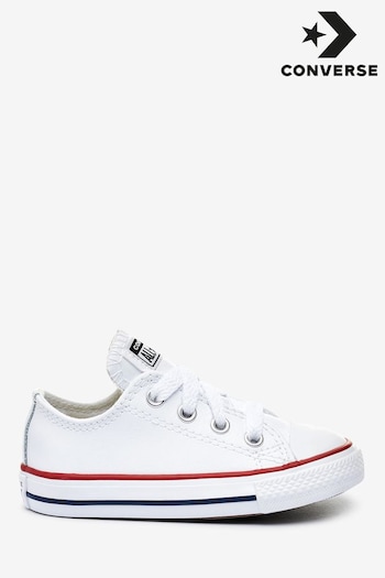 Converse Kids White Chuck Taylor Leather Infant Trainers (255567) | £37