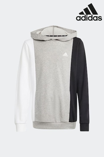 adidas Grey Sportswear Essentials Colorblock Hoodie (255587) | £33