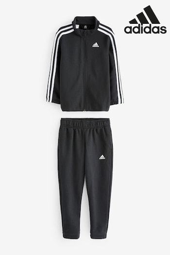 adidas Black Junior Fitted Tracksuit (255690) | £38