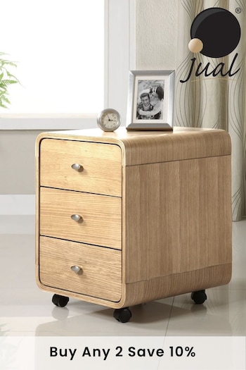 Jual Oak Helsinki 3 Drawer Wooden Side Table (255908) | £320