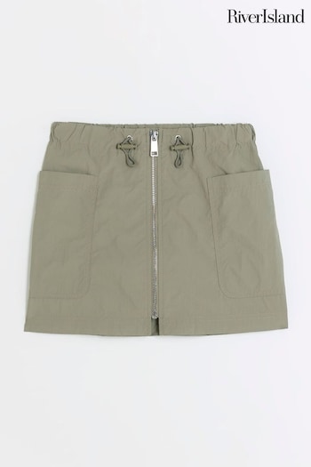 River Island Green Girls Cargo Pocket Mini Skirt (256108) | £20