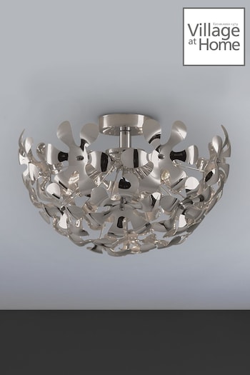 Village At Home Chrome Loopal Ceiling Light Fitting (256438) | £142