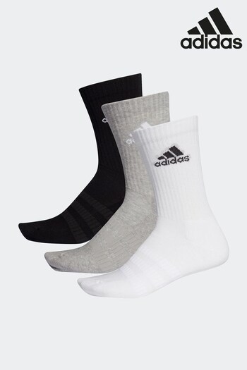 adidas White/Black Adult Cushioned Crew Socks (256834) | £12