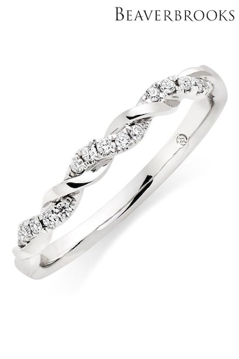 Beaverbrooks White Gold 18ct Diamond Twist Ring (257866) | £850
