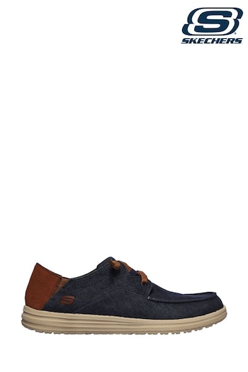 Skechers Blue Mens Melson Planon Relaxed Fit Shoes (257882) | £54