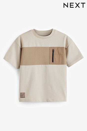 Stone Short Sleeve Utility T-Shirt (3-16yrs) (257997) | £7 - £11