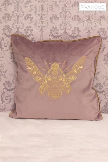 Riva Paoletti Dusky Blush Pink Cerana Velvet Polyester Filled Cushion (258222) | £19