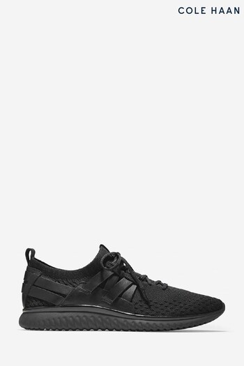 Cole Haan Black Grand Motion Woven Stitch Lace-Up Trainers (259511) | £145