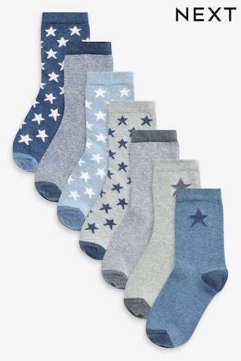 Blue Stars Cotton Rich Socks 7 Pack (259751) | £8.50 - £10.50