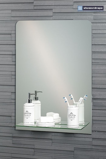 Showerdrape Rochester Rectangular Bathroom Mirror With Shelf (259979) | £41
