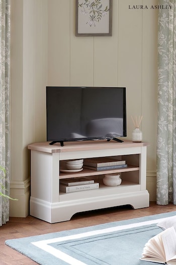 Laura Ashley White Dorset Corner TV Stand (260214) | £595