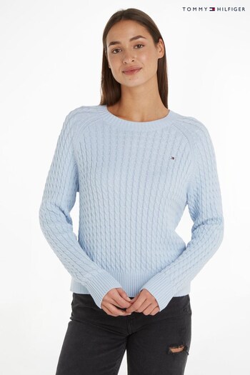 Tommy Hilfiger Blue Mini Cable Knit Sweater (260270) | £140