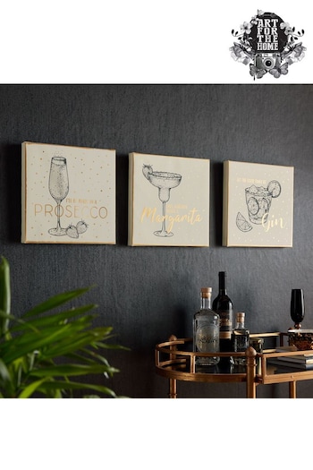 Art For The Home Gold Drinks Collection Trio Wall Art (260278) | £38