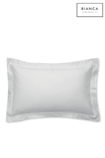Bianca Silver Luxury 800 Thread Count Cotton Sateen Oxford Pillowcase (260537) | £25