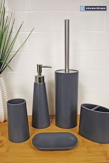 Showerdrape Grey Alto Set Of 5 Bathroom Accessories (260711) | £57