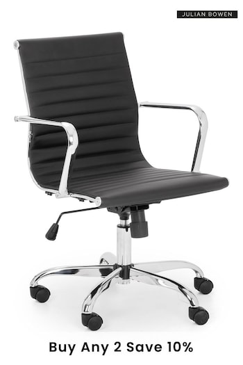 Julian Bowen Black Gio Faux Leather Office Chair (260876) | £160