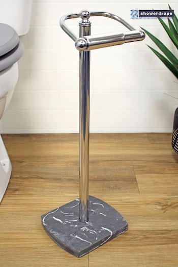 Showerdrape Grey Octavia Toilet Roll Holder (260940) | £42.50
