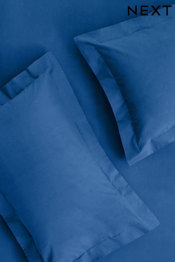 Set of 2 Blue Easy Care Polycotton Pillowcases (261404) | £5 - £7