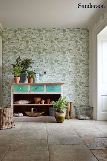 Sanderson Home Green The Allotment Wallpaper Wallpaper (262191) | £63