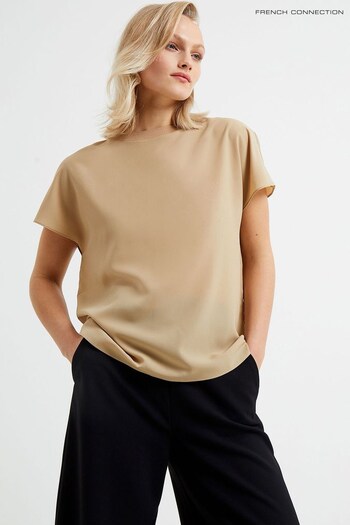 French Connection Animal Crepe Light Crew Neck Top (262382) | £35