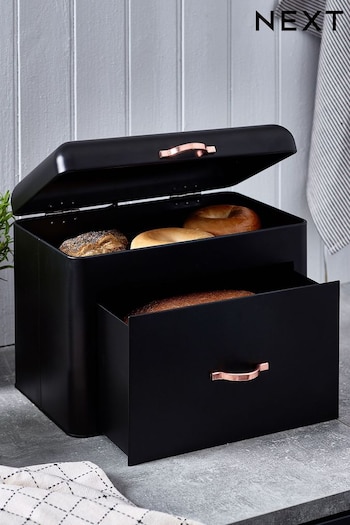 Black XL Drawer Bread Bin Bread Bin (262760) | £36