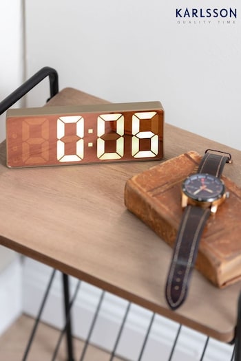 Karlsson Green Copper LED Mirror Digital Alarm Clock (263000) | £27.50