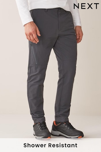 Dark Grey Slim Shower Resistant Walking Trousers (263363) | £32