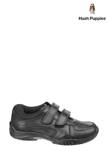 Hush Puppies Black Jezza Junior School Shoes (264262) | £53