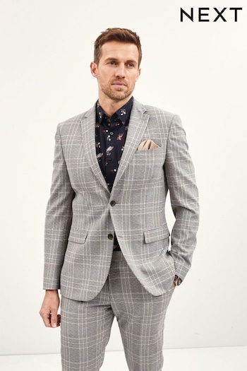 Grey Slim Check Suit Jacket (264464) | £99