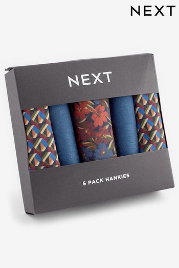 Multi Geo Floral Handkerchiefs 5 Pack (264482) | £14
