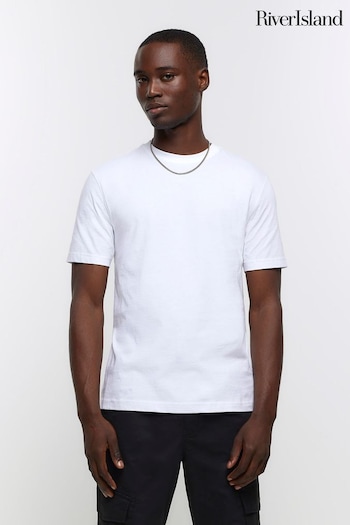 River Island White Slim Fit T-Shirt (264652) | £10