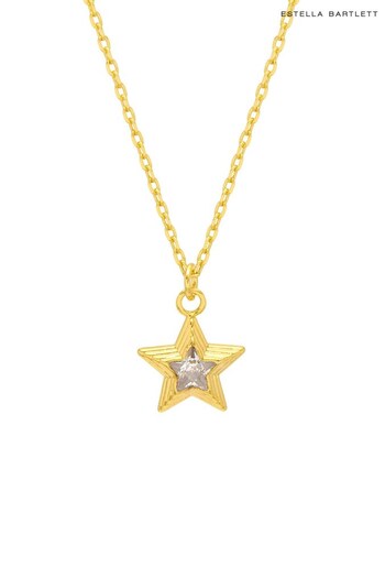 Estella Bartlett Gold Tone Stars So Bright Cubic Zirconia Pendant (265139) | £27