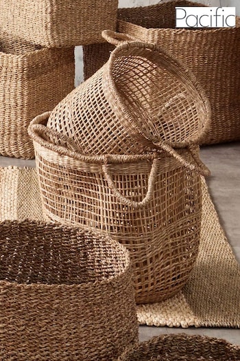 Pacific Set of 3 Natural Open Weave Storage Baskets (265171) | £80