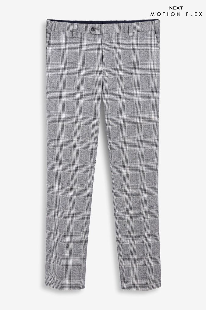 Black Grid Check Skinny Trousers | New Look