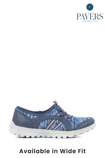 Pavers Ladies Wide Fit Lightweight Slip-On Trainers (265468) | £35