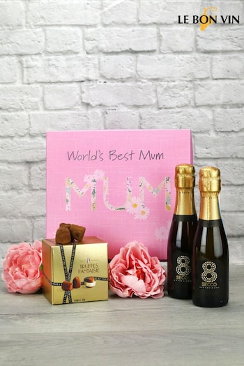 Le Bon Vin World Best Mum Prosecco And Truffles Gift Set (265546) | £25