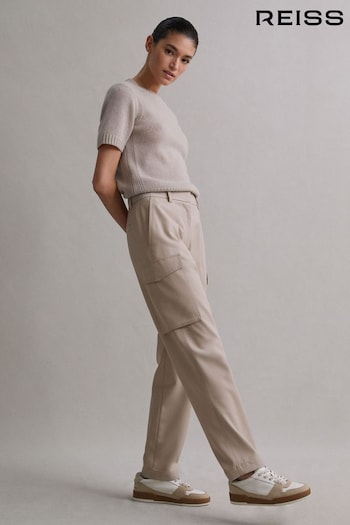 Reiss Neutral Violet Mid Rise Cargo Trousers (265548) | £168