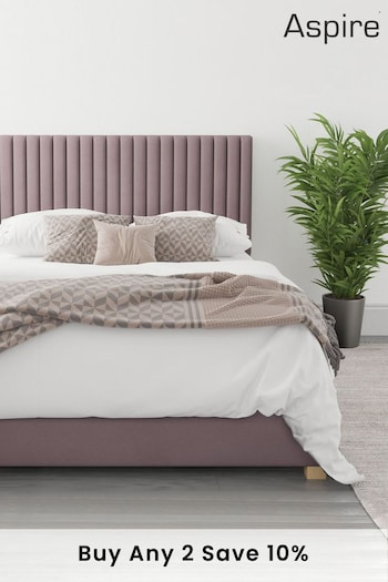 Aspire Furniture Blush Pink Upholstered Ottoman Storage Bed (265581) | £530 - £820
