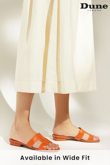 Dune London Orange Loupe Smart Slider Sandals (265650) | £95