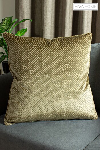 Riva Paoletti Gold Florence Embossed Polyester Filled Cushion (265680) | £28